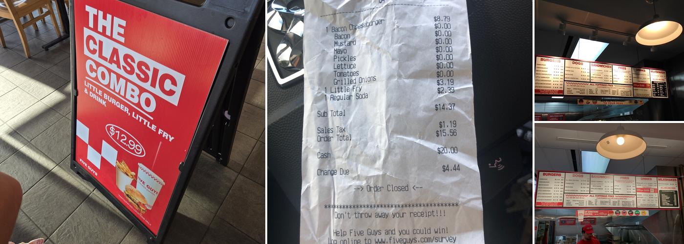 Five Guys Menu