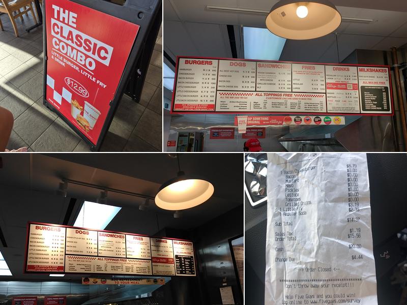 Five Guys Menu
