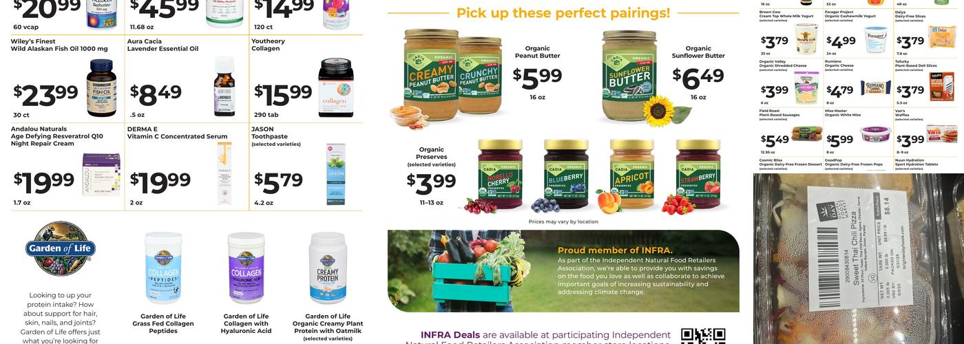 Brighter Day Natural Foods Menu