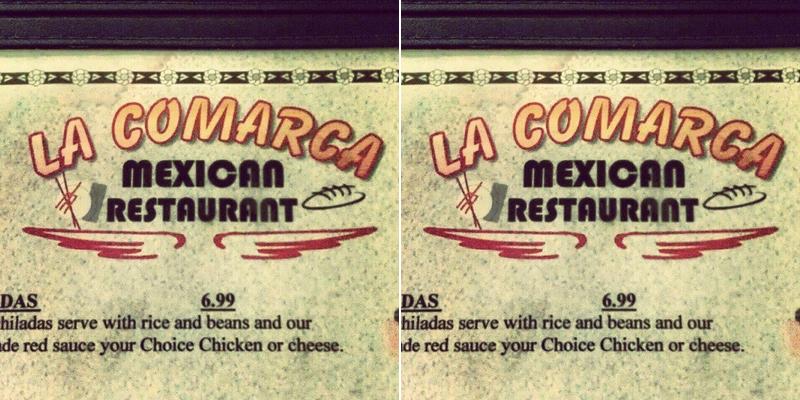 La Comarca Menu
