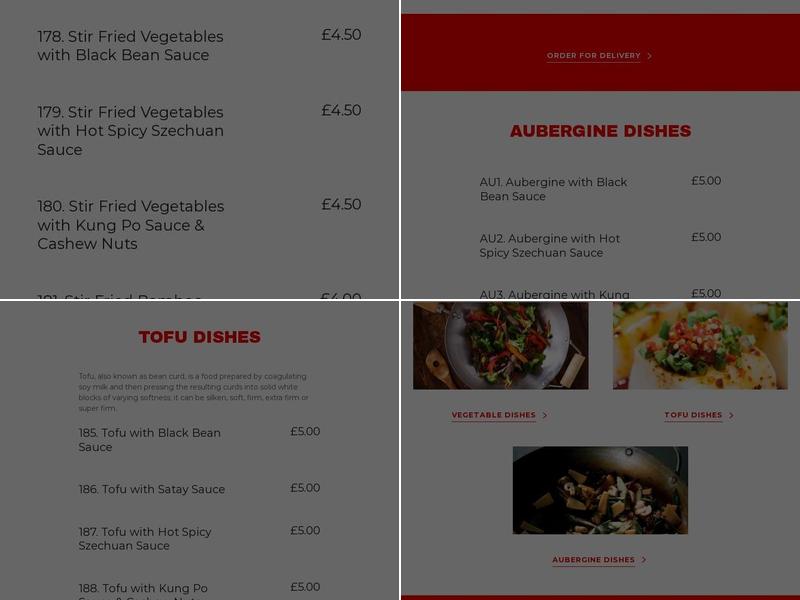 Golden Bowl Chinese Take Away Menu