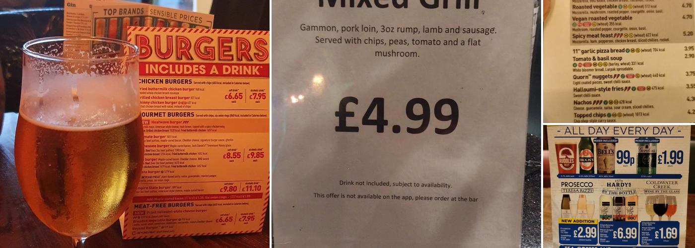 The Draper's Arms - JD Wetherspoon Menu