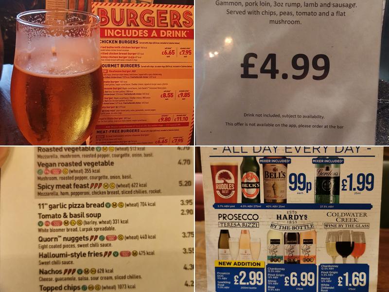 The Draper's Arms - JD Wetherspoon Menu