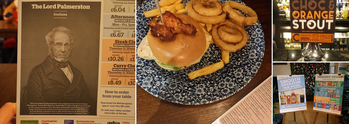 The Lord Palmerston - JD Wetherspoon Menu