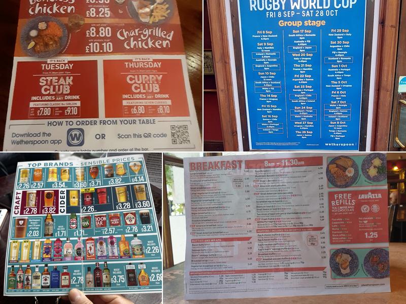 The Isambard Kingdom Brunel - JD Wetherspoon Menu