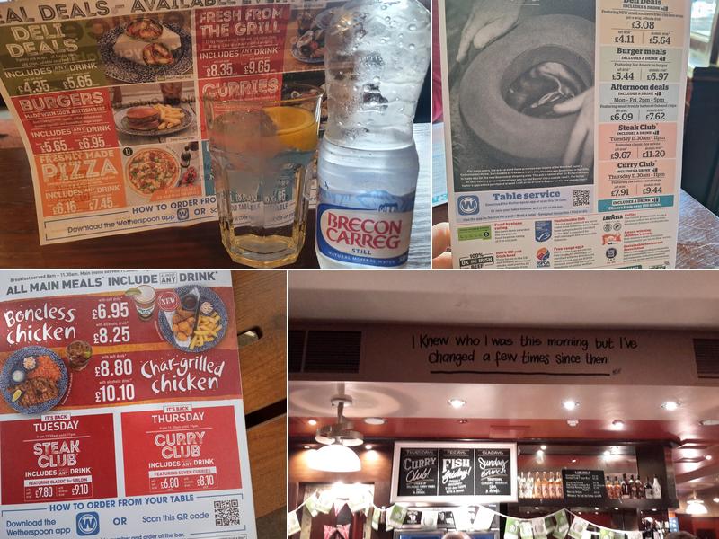 The Hatters Inn - JD Wetherspoon Menu