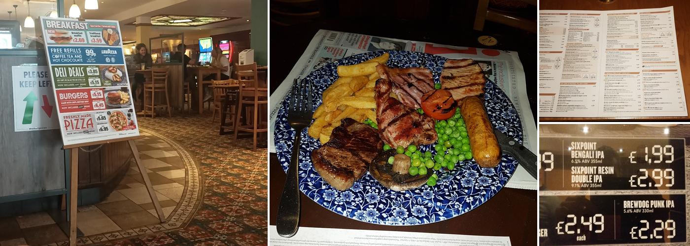 The Bright Water Inn - JD Wetherspoon Menu