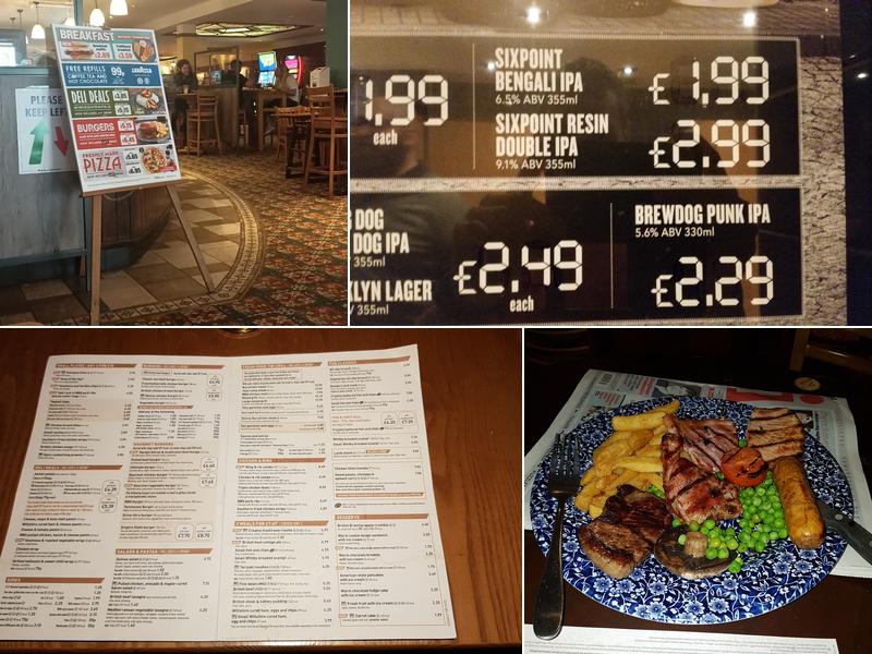 The Bright Water Inn - JD Wetherspoon Menu