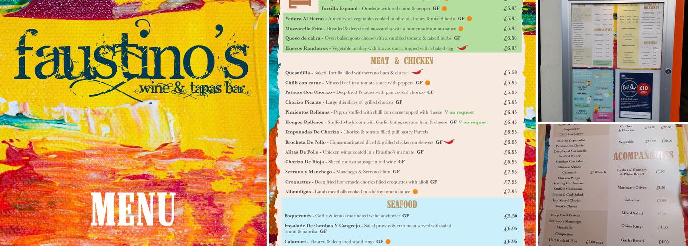 Faustinos Wine & Tapas Bar Menu
