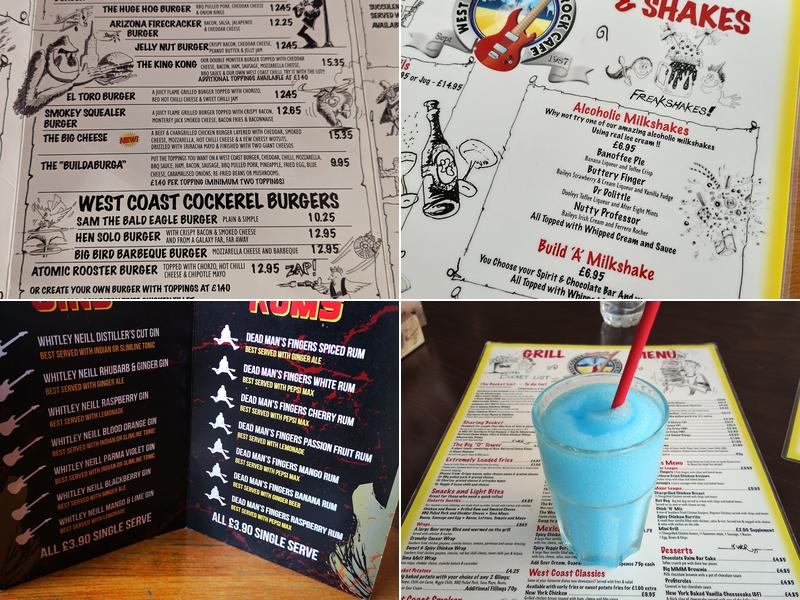 West Coast Rock Cafe Menu