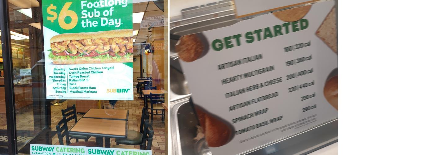 Subway Menu