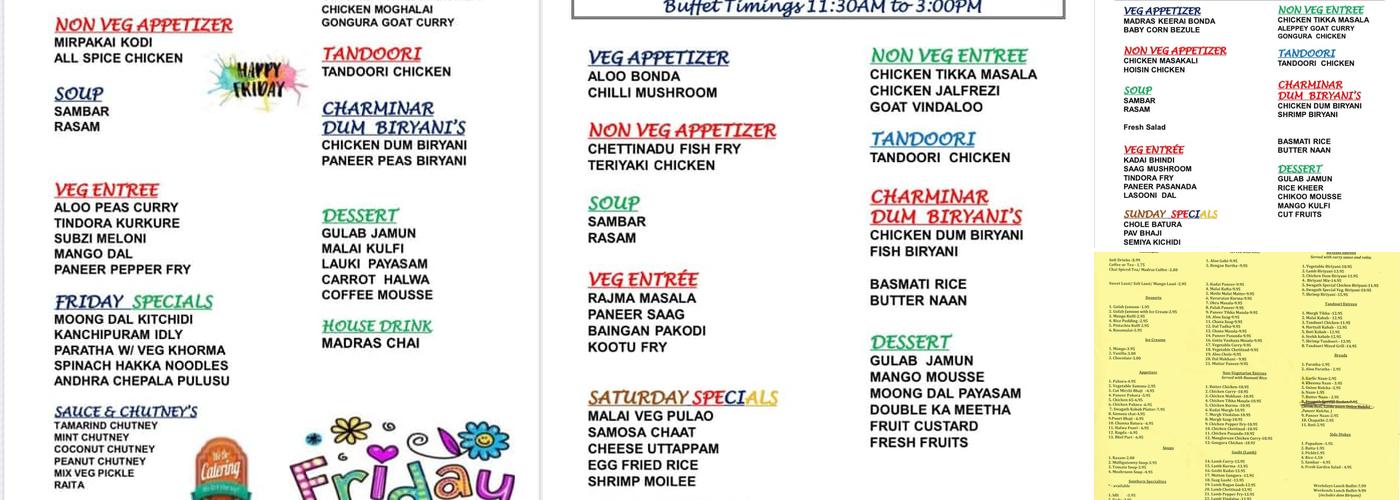 Swagath Foods Menu