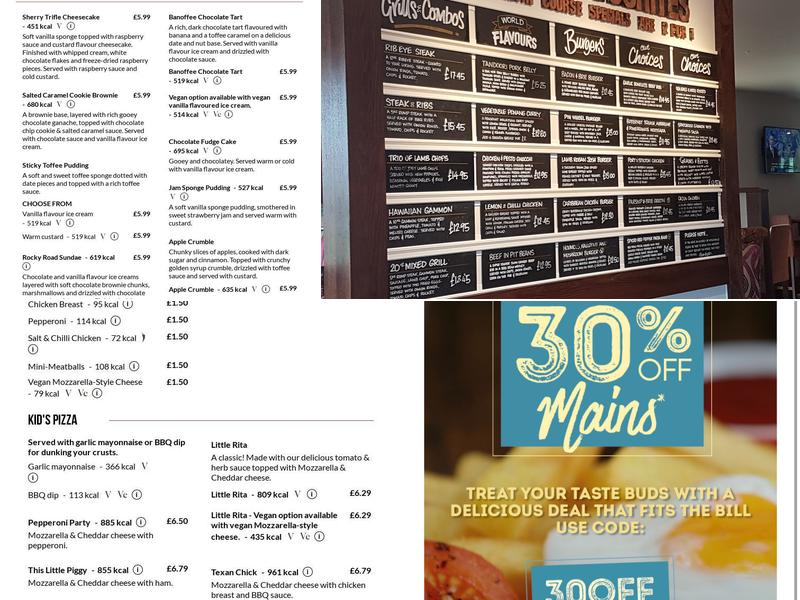 Old Buttercross Menu