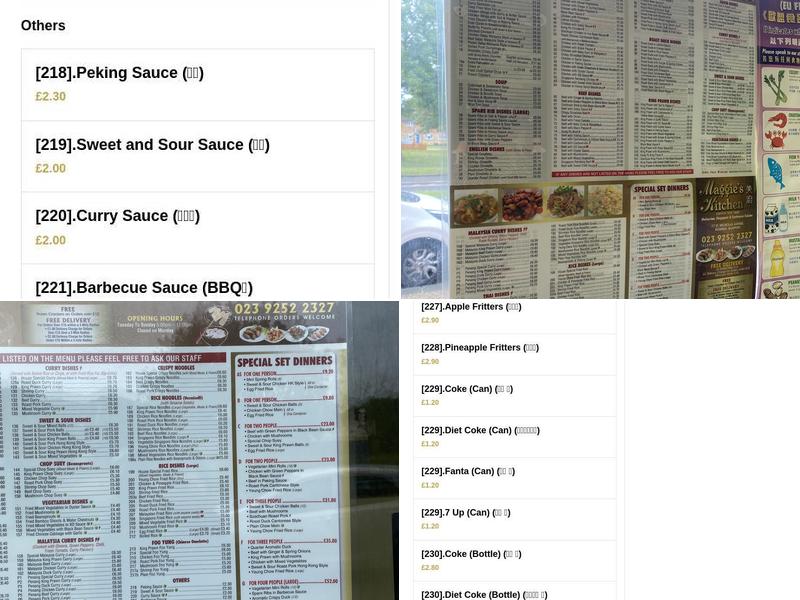 Maggies Kitchen Menu