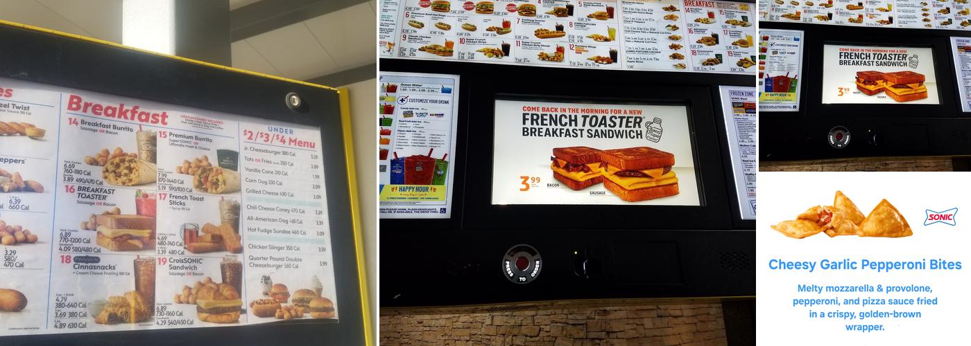 Sonic Drive-In Menu