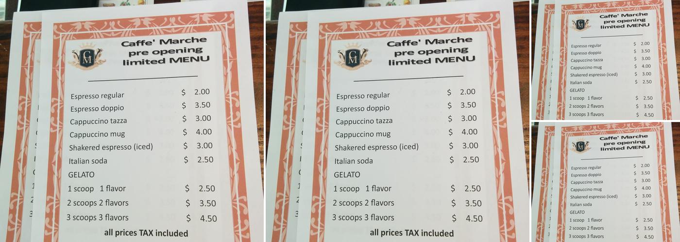 James Pharmacy Bed & Breakfast Menu