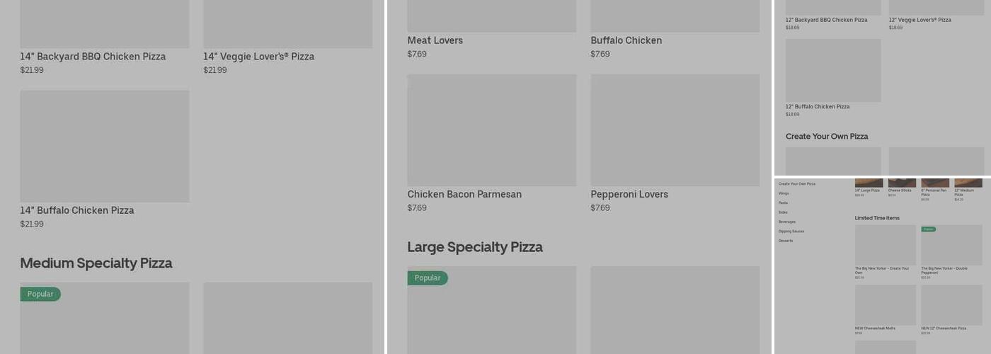 Pizza Hut Menu