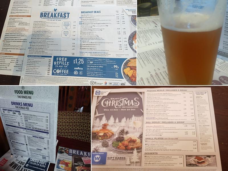 The Kings Fee - JD Wetherspoon Menu