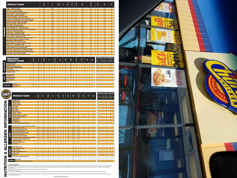 Church's Texas Chicken Menu