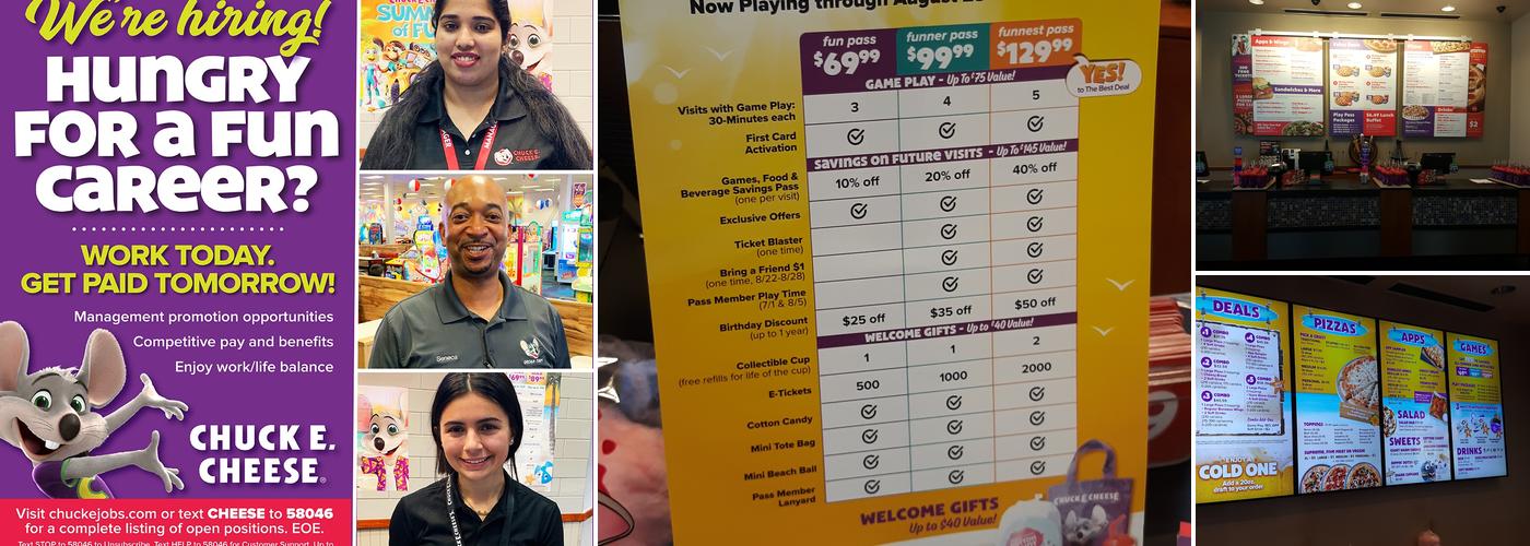 Chuck E. Cheese Menu