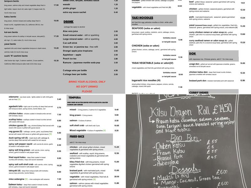 Kitsu Sushi & Noodle Bar Menu