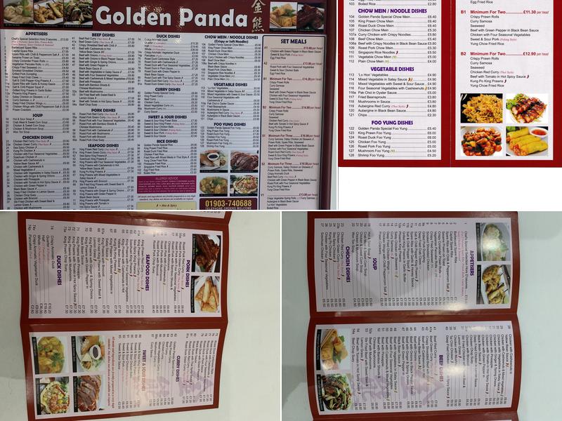 Golden Panda Menu
