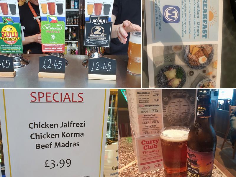 The Bath Arms - JD Wetherspoon Menu