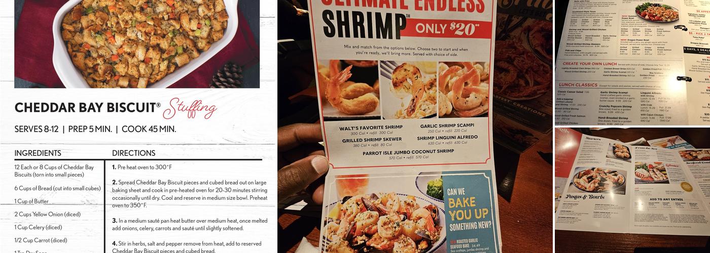 Red Lobster Menu