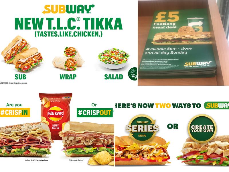 Subway Menu