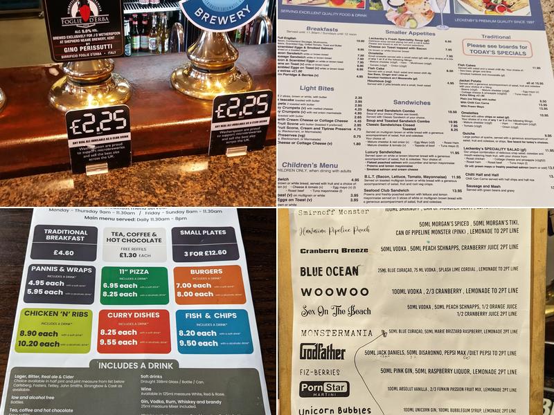 The Robert Peel Menu