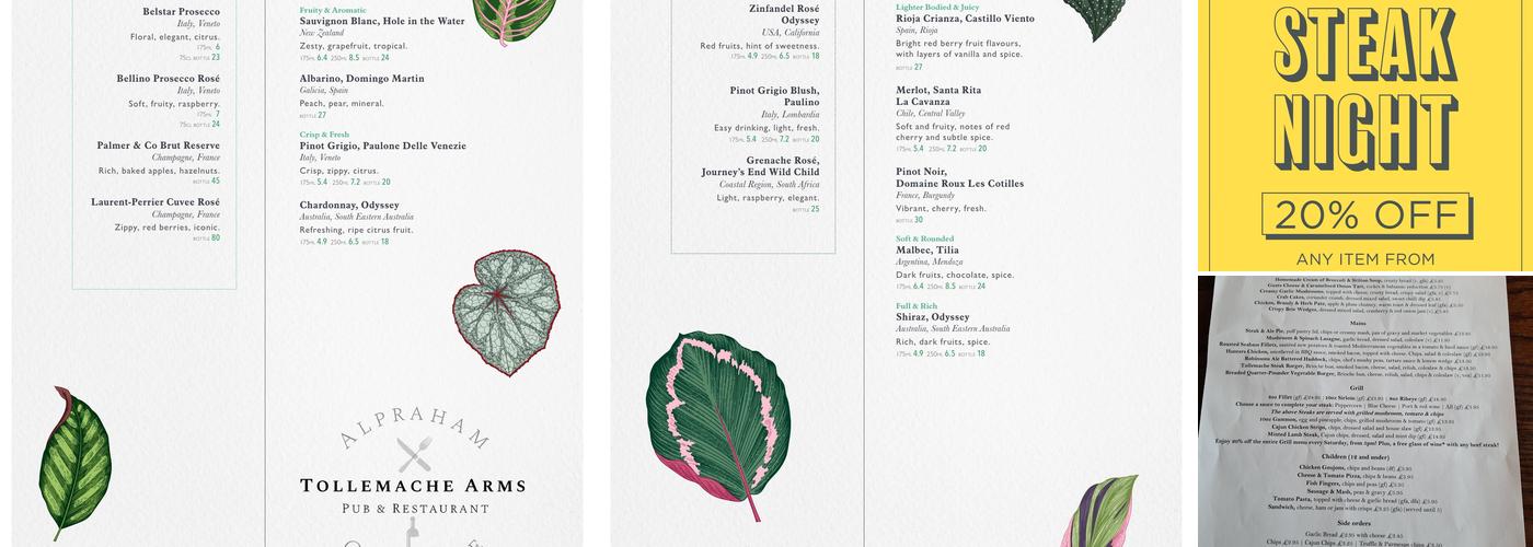 The Tollemache Arms Menu