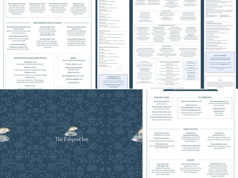 The Fishpool Inn Menu