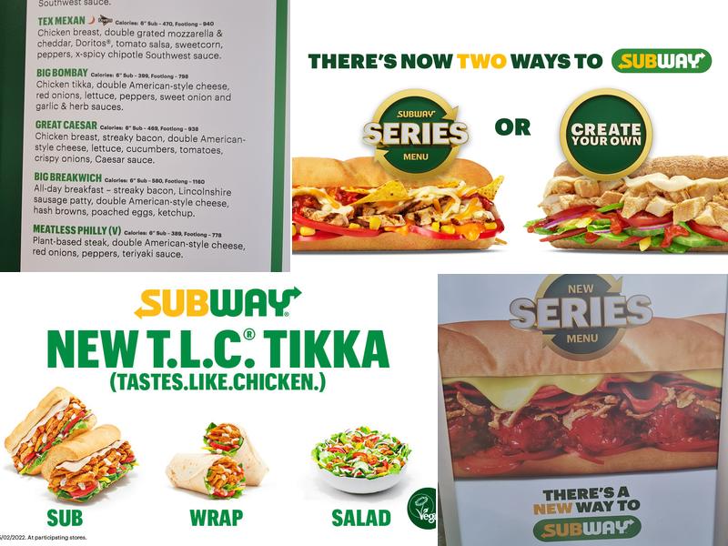 Subway Menu