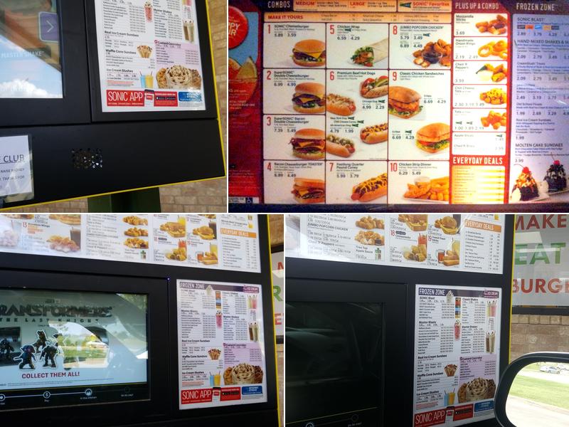 Sonic Drive-In Menu