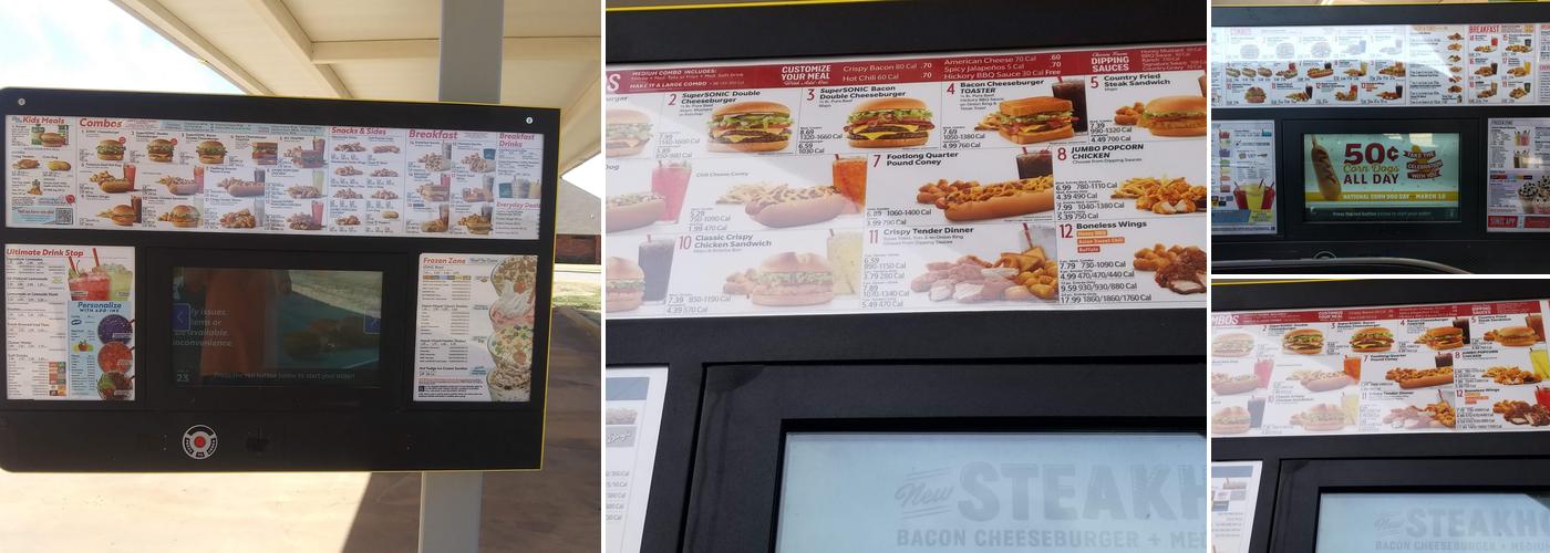 Sonic Drive-In Menu