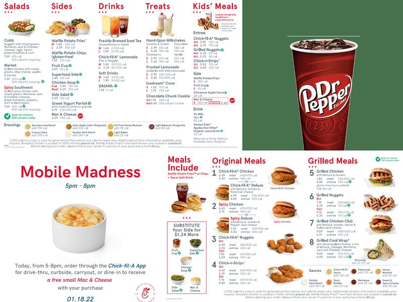 Chick-fil-A Menu