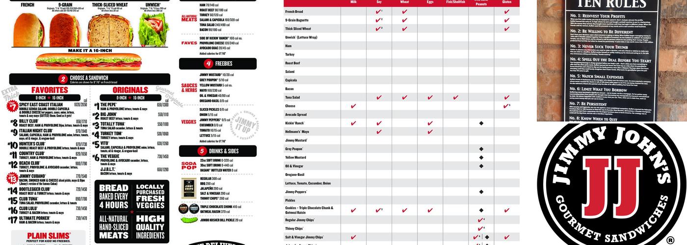 Jimmy John's Menu