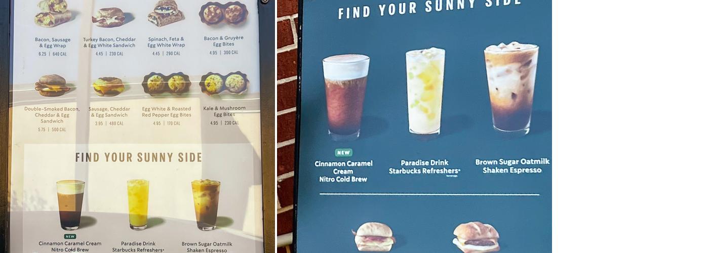 Starbucks Menu