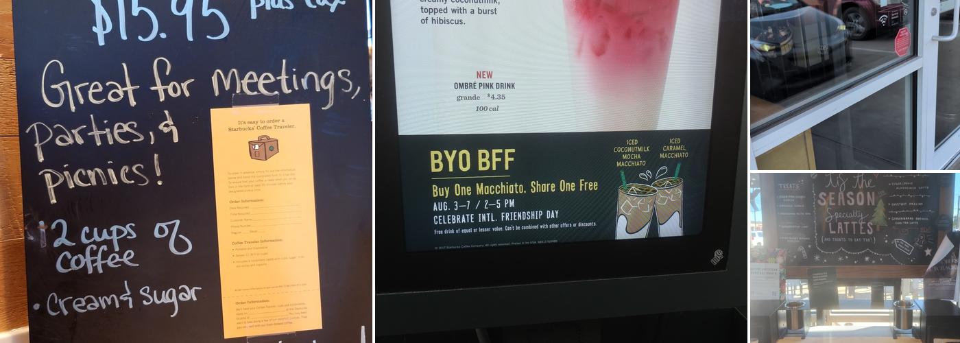 Starbucks Coffee Company Menu