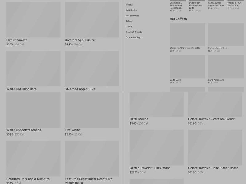Starbucks Menu