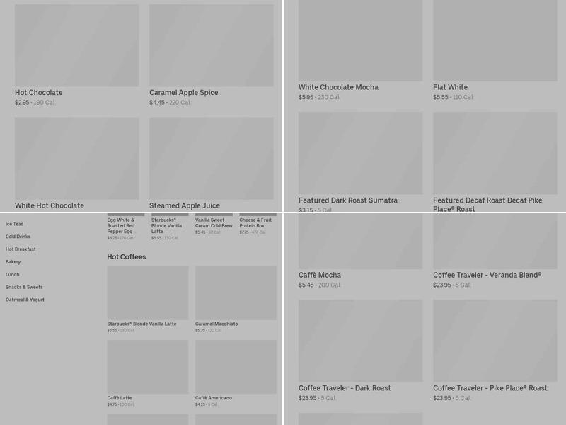 Starbucks Menu