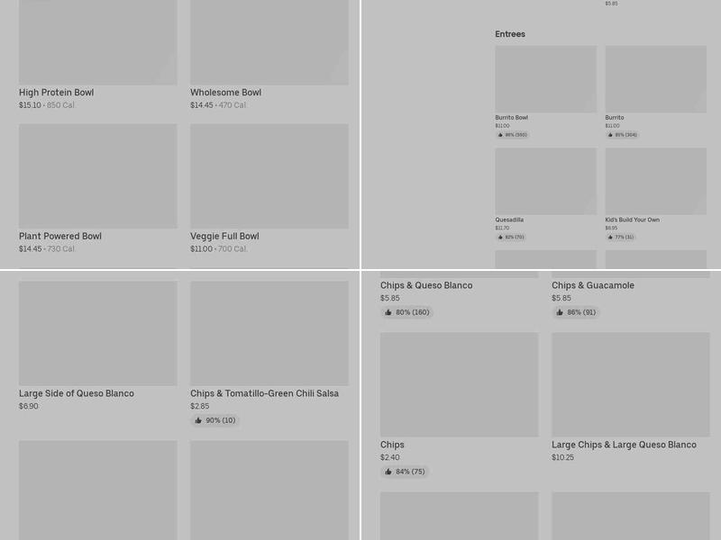 Chipotle Mexican Grill Menu