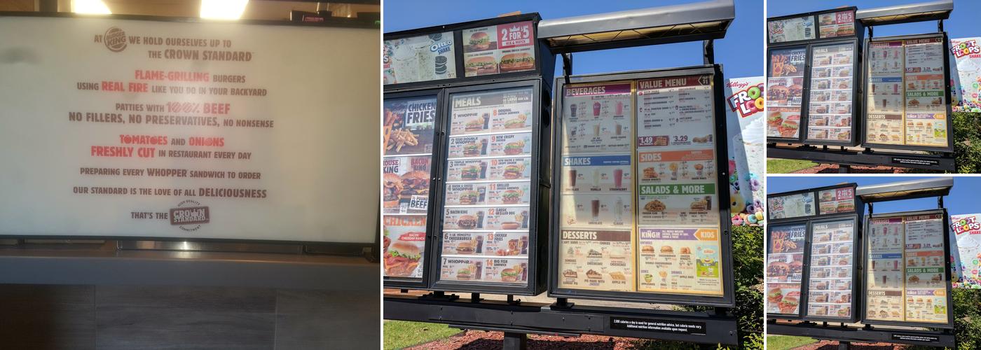 Burger King Menu