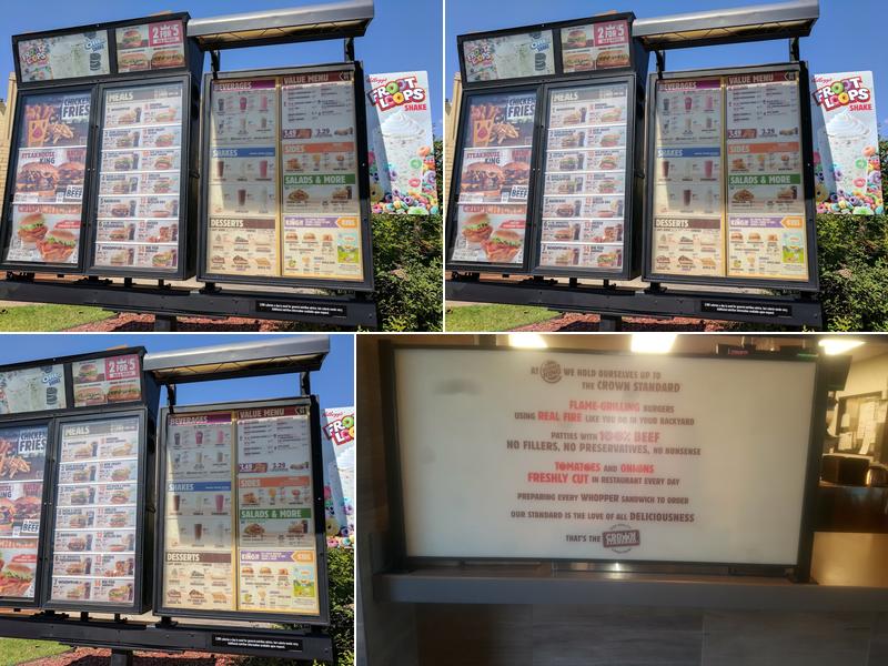 Burger King Menu