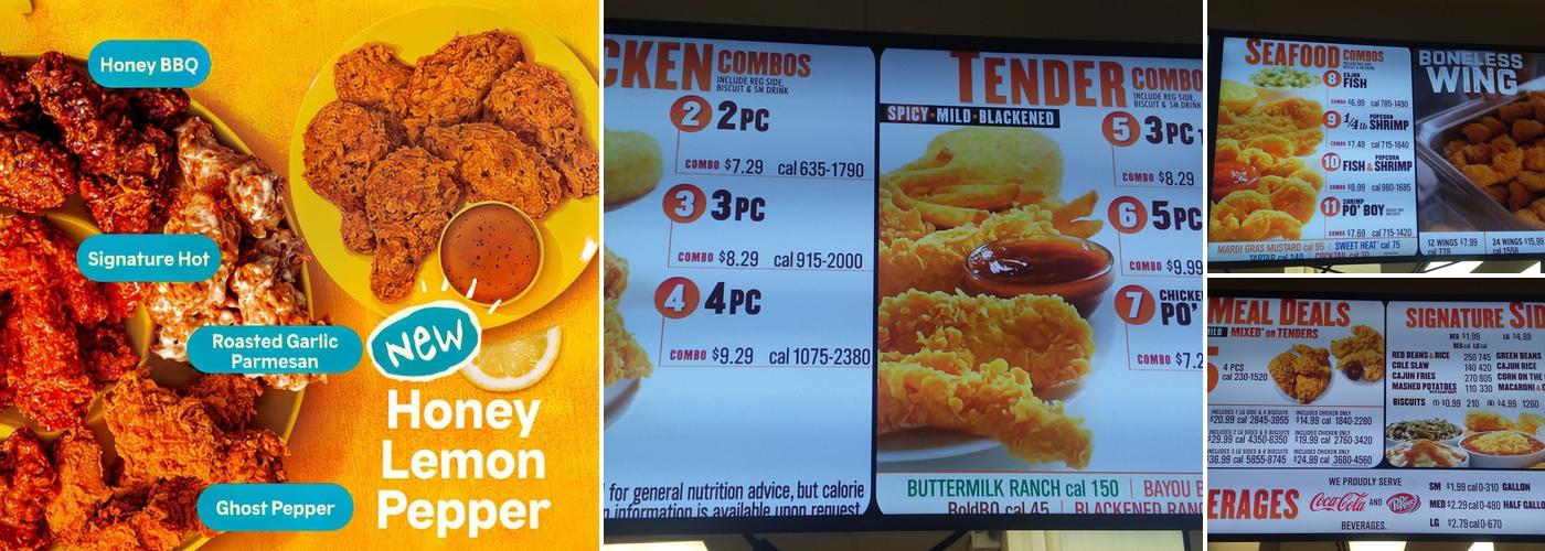 Popeyes Louisiana Kitchen Menu