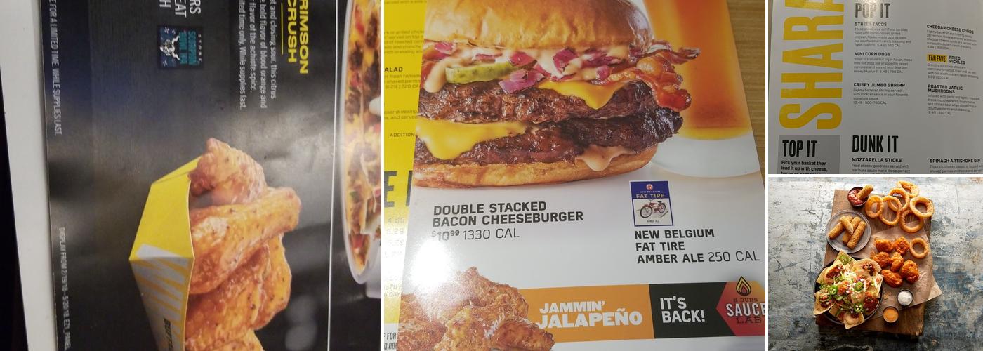 Buffalo Wild Wings Menu