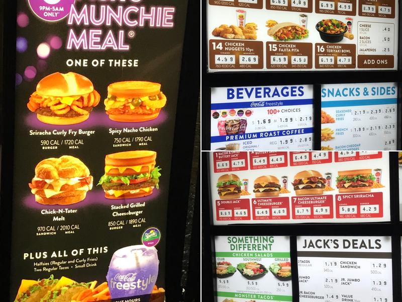 Jack in the Box Menu