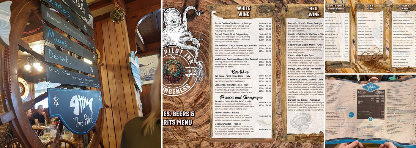 The Pilot Inn Menu