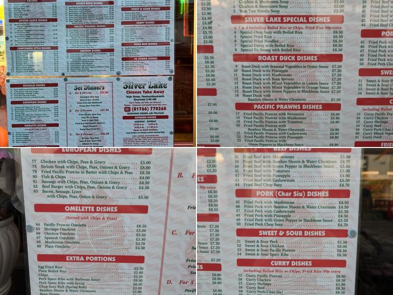 Silver Lake Menu