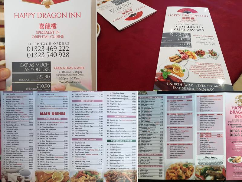 Happy Dragon Menu